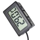 LCD Digital Thermometer Water thermometer For Refrigerator Fish Tank With 1m Wired Probe Black