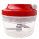 Hand-Powered Food Chopper Cord Pull Meat Grinder Red