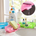 Creative Household Essentials Multifunctional Kitchen Sink Storage Basket Pink