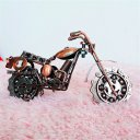 Creative Home Decoration Iron Model Knick-knacks Long Chain Motorcycle Model Bronze