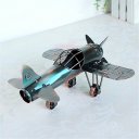 Creative Home Decoration Iron Model Knick-knacks Vintage Tin Airplane Model Bronze