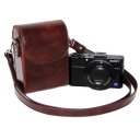 Leather Protective Camera Case for Sony RX100III/RX100M3 Camera Shoulder Bag Black