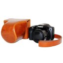 Leather Protective Camera Case for Canon SX520 / 530(18-55mm) Camera Shoulder Bag Black