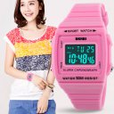 Jelly Color Watch Multi-Function Candy Color Sports Watch Waterproof  White
