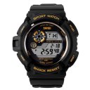Man's Sport Watch Multi-Function Anti Shock Watch Waterproof  Yellow