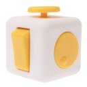 Anxiety Fidget Dice Toy Stress Relief Cube Decompression Rubik #4 Yellow