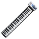 61 Keys Professional Silicon Flexible Roll Up Electronic Piano Keyboard White