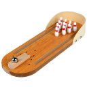 Children Toy Mini Wooden Bowling For Relaxing Table Game Wood+White+Red