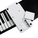 Professional 88 Keys Silicon Flexible Piano Keyboard Thickened Electronic Organ White