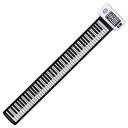 Professional 88 Keys Silicon Flexible Piano Keyboard Thickened Electronic Organ White