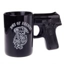 Creative Personality Cup Gun Shape Appearance Handle Black