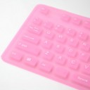 Silicone Flexible FULL SIZE PC MAC Keyboard USB Pink