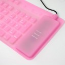 Silicone Flexible FULL SIZE PC MAC Keyboard USB Pink