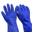 Industrial Labor Protection Gloves Oil Resistant Anti Slip PVC Coated Gloves Blue