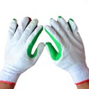 Dipping Labor Protection Gloves Thicken Wear Resistant Anti Slip Gloves Green