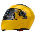 Motorcycle Protective Open Face Helmet with Shield Double Lens Medium Size  Matte Black
