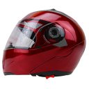 Motorcycle Protective Open Face Helmet with Shield Double Lens Large Size  Matte Black