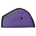 Universal Triangle Child Car Safety Belt Adjuster Pad Purple