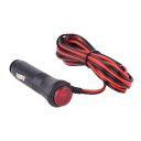 Car Cigarette Lighter Power Cable With Indicator Light 12V24V Power Cable