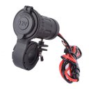Motorcycle Cigarette Lighter Socket USB Charger With Waterproof Cover