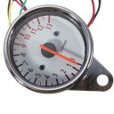 Motorcycle Tachometer Pointer Type White Base Plate Tachometer