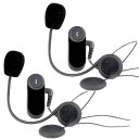 BT Intercom Headset For Motorcycle and Skiers One Pair