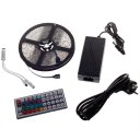 LED Light Strip Light-emitting Diode 5050SMD 300LED RGB IP65 5 Meters 44 Keys DC Controller 5A Power Blister Suit
