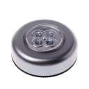 Creative Round Shape Touch 4 LED Light Silver