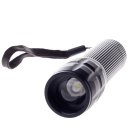 Mini Scalable Focusing Small Flashlight Torch Lamp For Bicycle Black