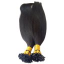 U-tip Italy Keratin Bonded Hair Extensions Silk Straight U-tip 100 Strands/Pack 20 inch Color #1b