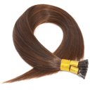 Keratin Bonded Hair Extensions Silk Straight 100 Strands/Pack 16 inch Color #4