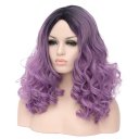 D478 LW-1298 European Style Hair Wig Purple Fading