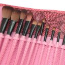 Make Up Tools 15 Pieces Makeup Brushes with Case Wool Brush Pink