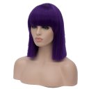 Cosplay COS Wig Neat Bangs BOBO Hair Purple 40cm