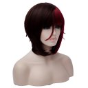 Cosplay COS Wig Fashion Short Hair Brown Brownish Red Highlight 34cm
