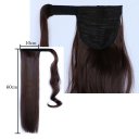 Wig Velcro Ponytail Long Straight Hair Wig Color Number 6B