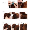Wig Tie On Ponytail Banded Curly Hair Wig 99J