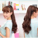 Wig Tie On Ponytail Banded Curly Hair Wig 130M