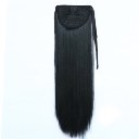 Wig Tie On Ponytail Banded Straight Hair Wig 1#