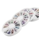 12 Color Shiny Glitter Nail Art Tool Kit Artificial Diamond Crystal PentagramShape