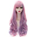 LW-972 Cosplay COS Wigs Airy Curl Hair Blue to Pink