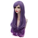 LW-962 Cosplay COS Wigs Airy Curl Hair Fading Purple