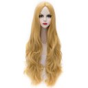 H764482W Japan Cosplay Wig Middle Part Big Curly COS Wig White