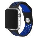 Replacement Watch Band for Apple Watch Series 1&2 Soft TPU 42mm Sport Double Color Black+White