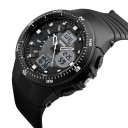 Men's Outdoor Sport Watch Double Display Waterproof Watch  White