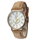 Simple Style Roman Numerals Anchor Pattern Watch 150505 Coffee