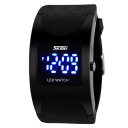 Fashionable Arc-Shaped LED Watch Lover's Wrist Watch 30m Waterproof