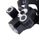 Adjustable Angle Headlight Waterproof 3 Bulbs Cree T6 LED 4 Modes 1800 Lumen