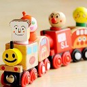 Cute Wooden Toy Magnetic Six Pcs Small Train Cars Vans Educational Toys Children