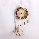 Dream Catcher with Grass Rattan Ring Wooden Beads Feathers for Craft Gift MS6062